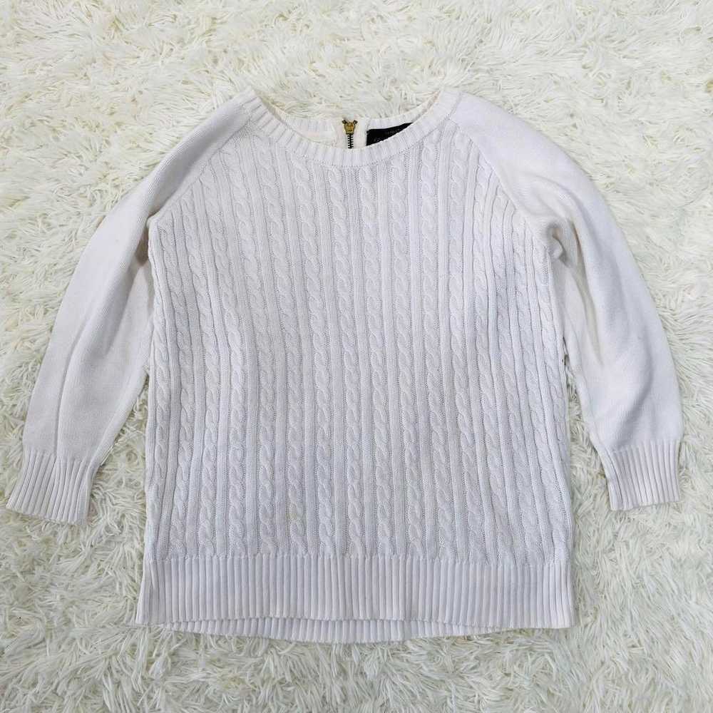 【Old】Nano Universe Cotton Cable Knit Back Zip Mad… - image 7