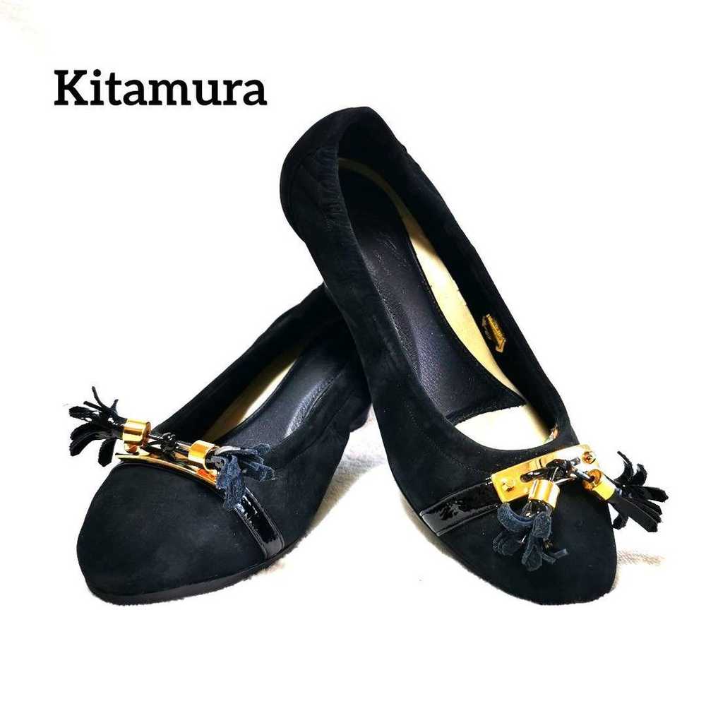 Kitamura Suede/Enamel Genuine Leather Decorative … - image 1