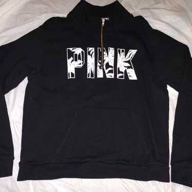 Victoria's Secret PINK Quarter Zip Sweater Vintag… - image 1