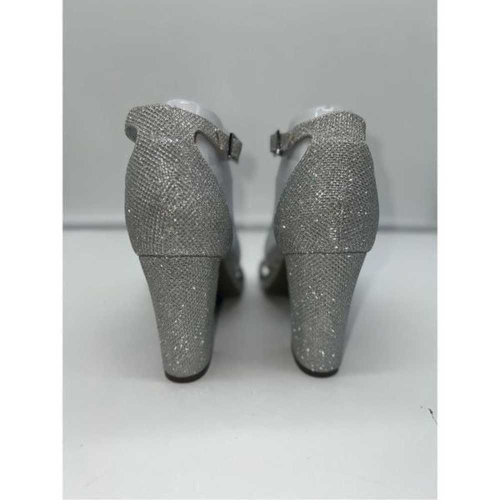 Worthington Strappy Silver Sparkly High Heel Sand… - image 5