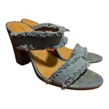 LUCKY BRAND Mkennah Light Blue Denim Heels Sandals