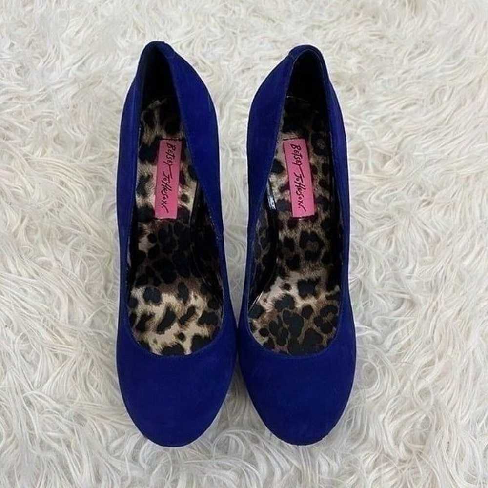 Betsey Johnson Blue Pumps Sz 7.5 Dareah Stiletto … - image 10