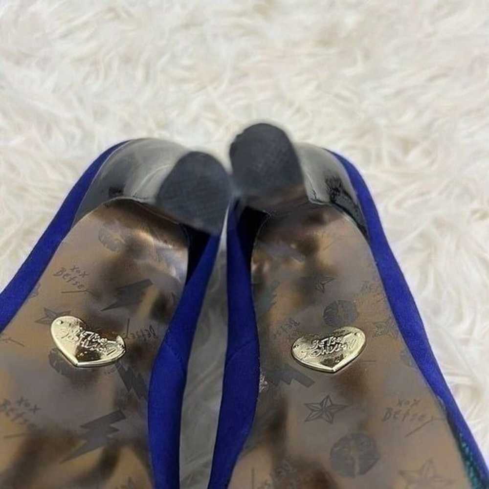 Betsey Johnson Blue Pumps Sz 7.5 Dareah Stiletto … - image 11