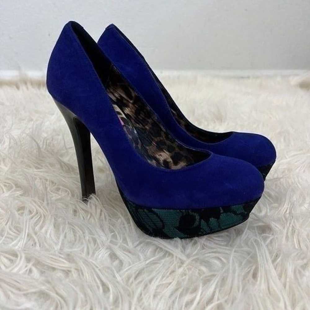 Betsey Johnson Blue Pumps Sz 7.5 Dareah Stiletto … - image 1