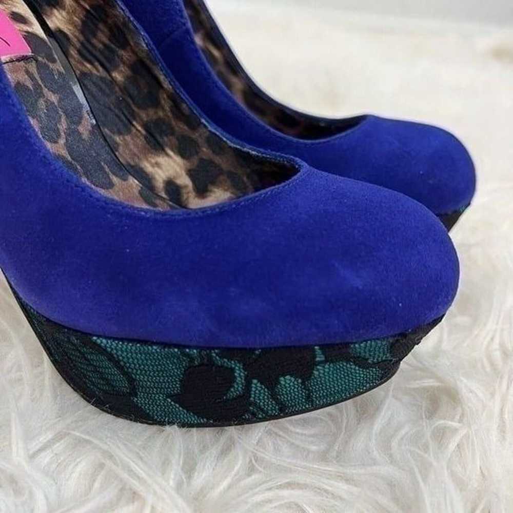 Betsey Johnson Blue Pumps Sz 7.5 Dareah Stiletto … - image 8