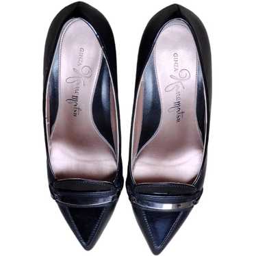 Ginza Kanematsu Black Pointed Toe Pumps Heel 21.5B