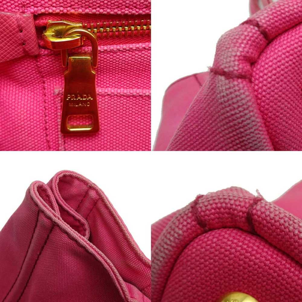 Prada Canapa Pink Canvas Handbag (Pre-Owned) - image 10