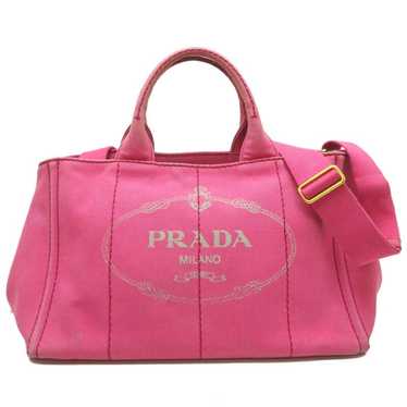 Prada Canapa Pink Canvas Handbag (Pre-Owned) - image 1