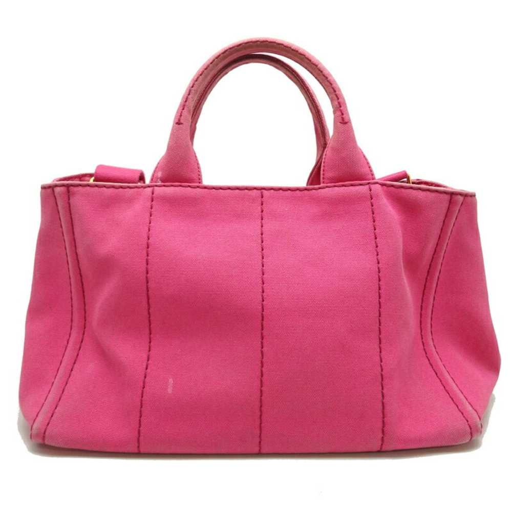 Prada Canapa Pink Canvas Handbag (Pre-Owned) - image 2