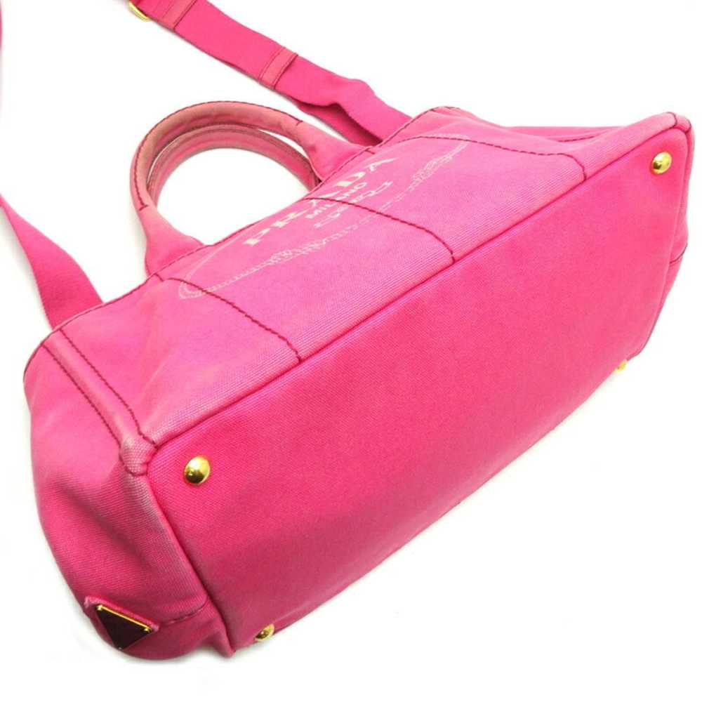 Prada Canapa Pink Canvas Handbag (Pre-Owned) - image 3