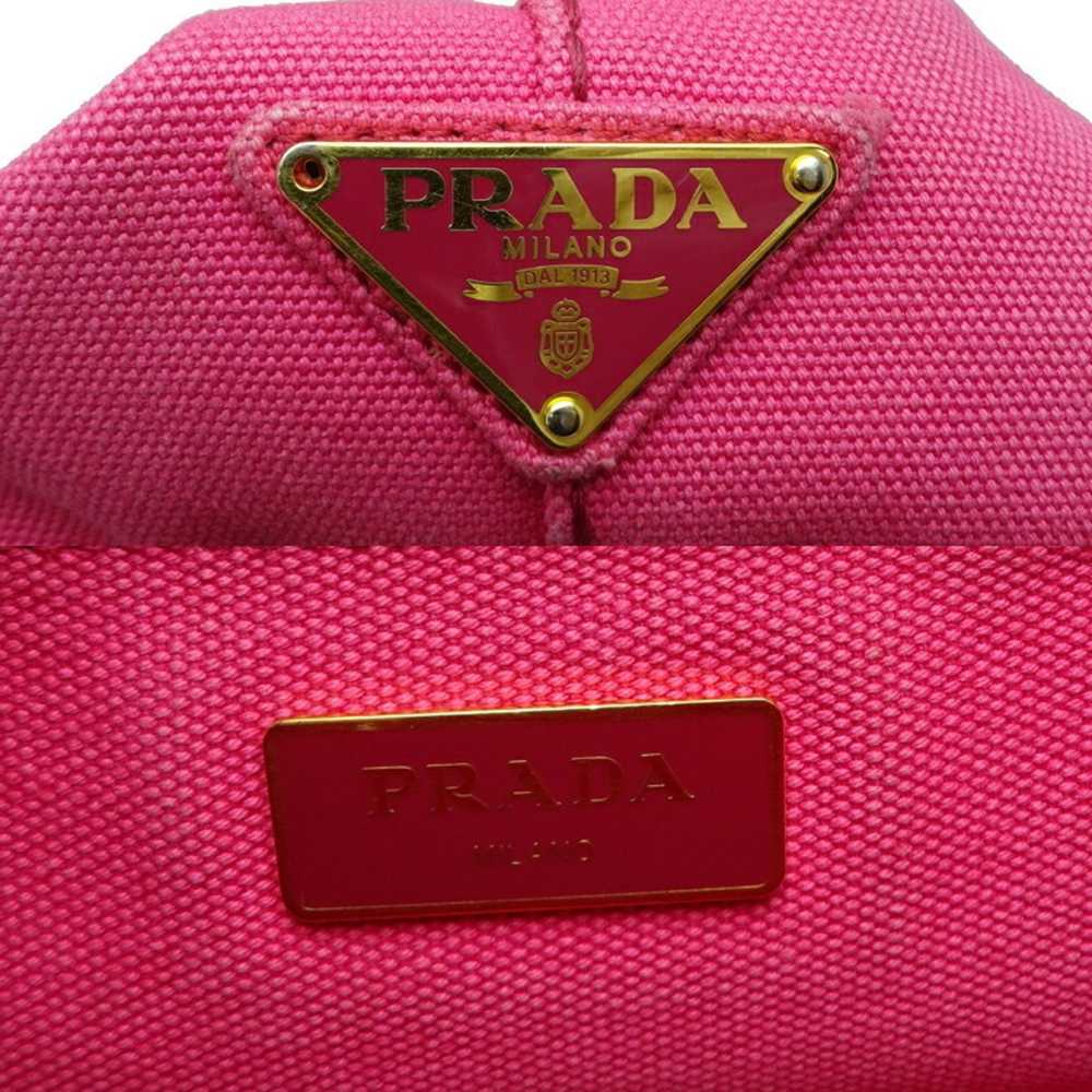 Prada Canapa Pink Canvas Handbag (Pre-Owned) - image 6