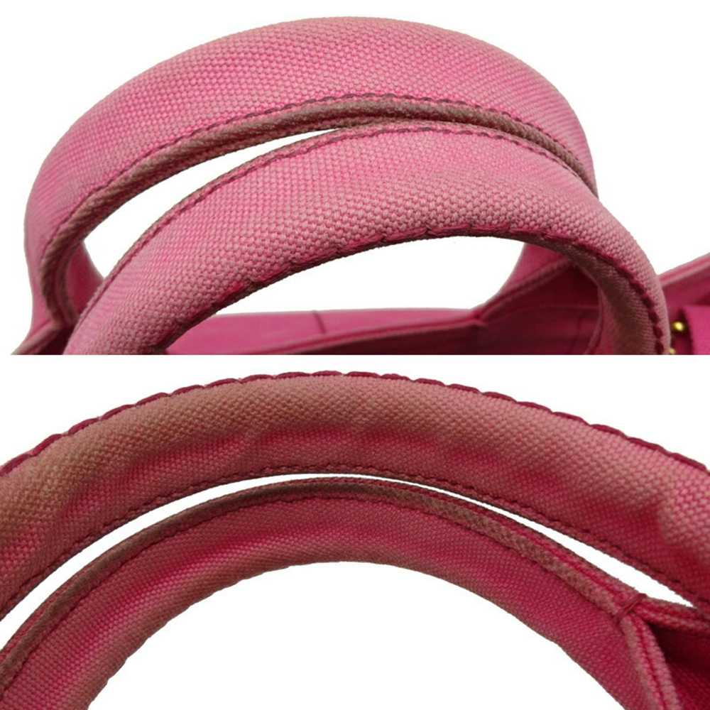 Prada Canapa Pink Canvas Handbag (Pre-Owned) - image 9