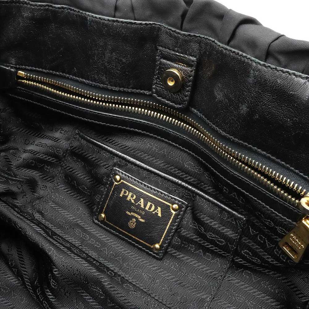 Prada Gathered Black Synthetic Tote Bag (Pre-Owne… - image 8