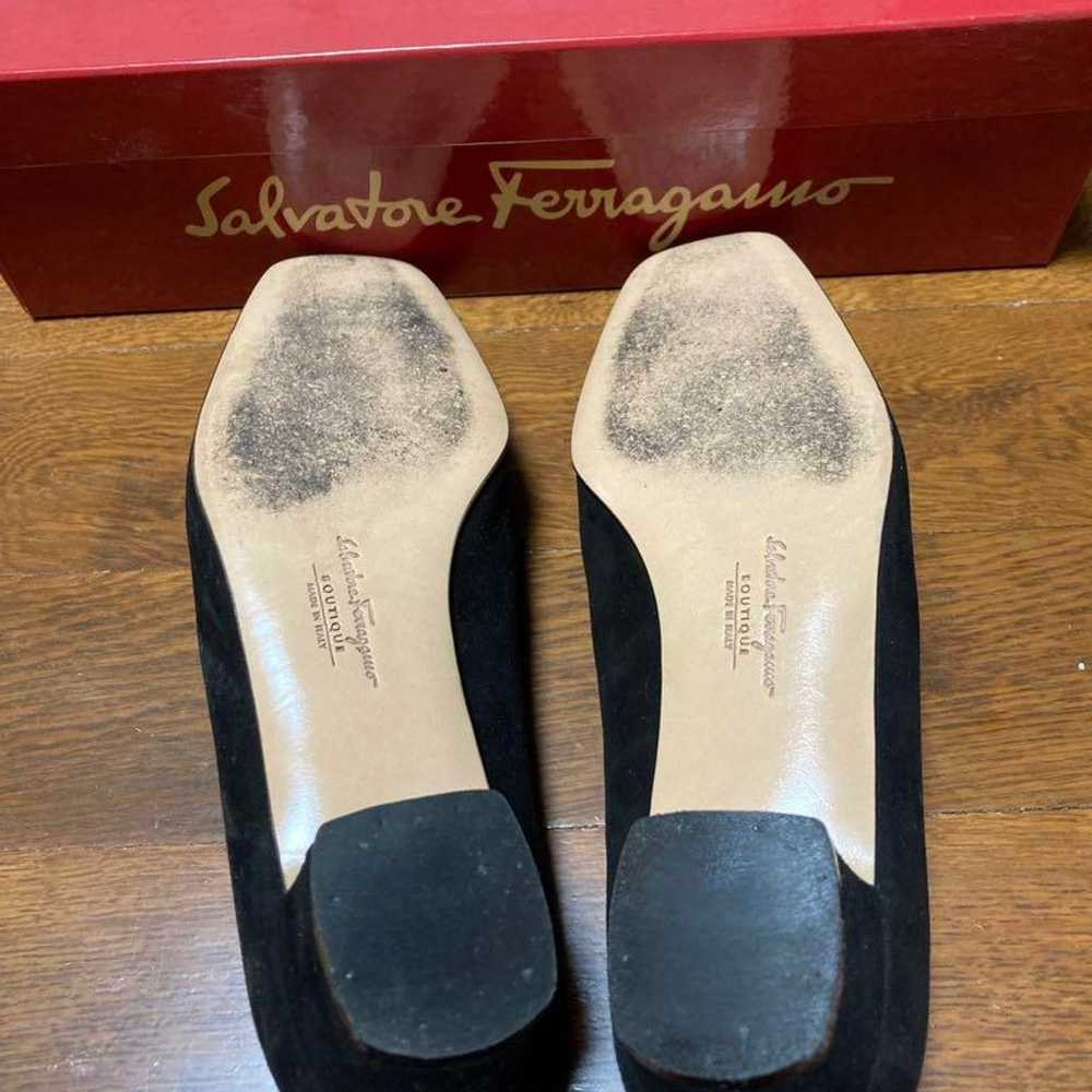 Salvatore Ferragamo pumps, black suede, SIZE 5. - image 4