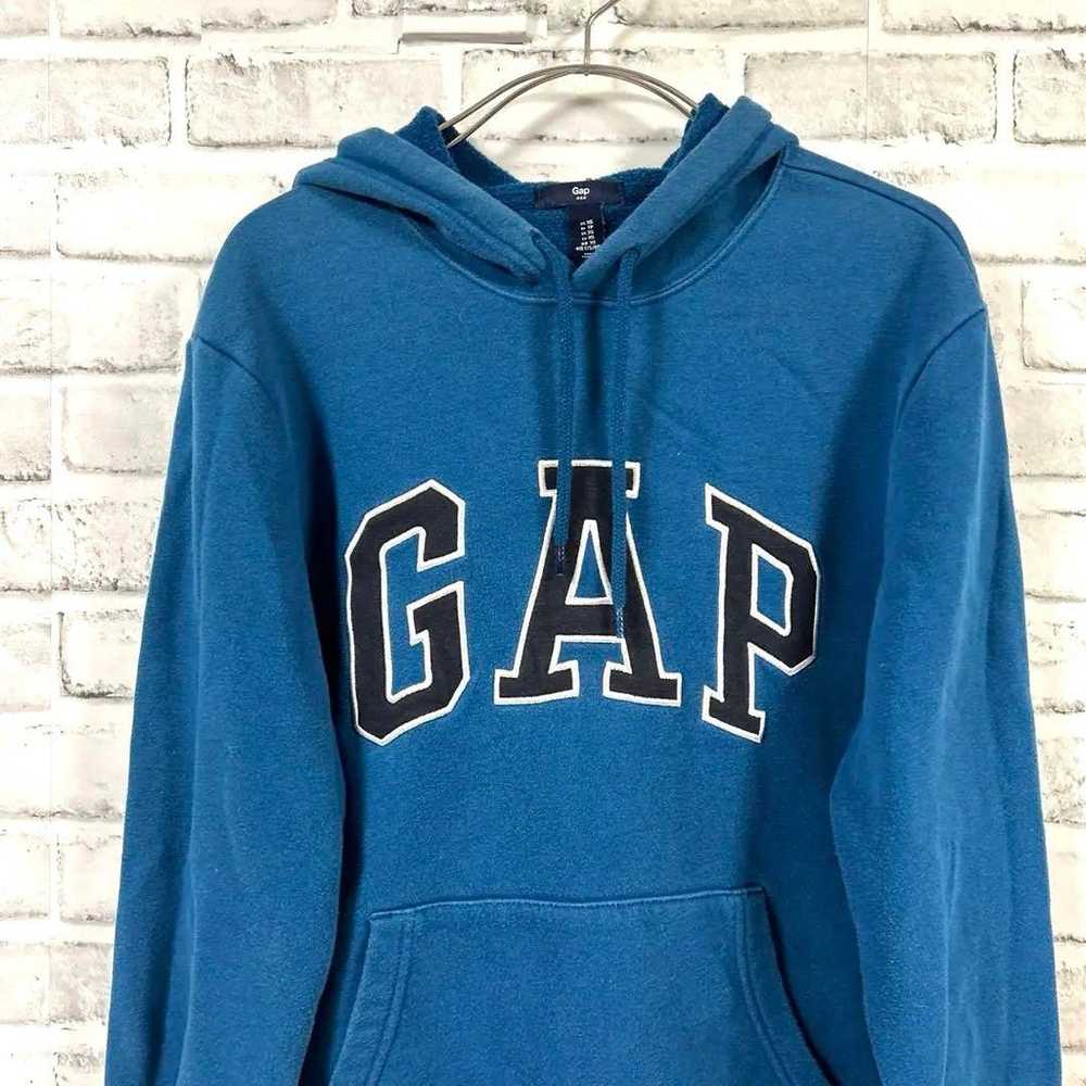 GAP Vintage Hoodie Parka Blue Big Logo - image 2