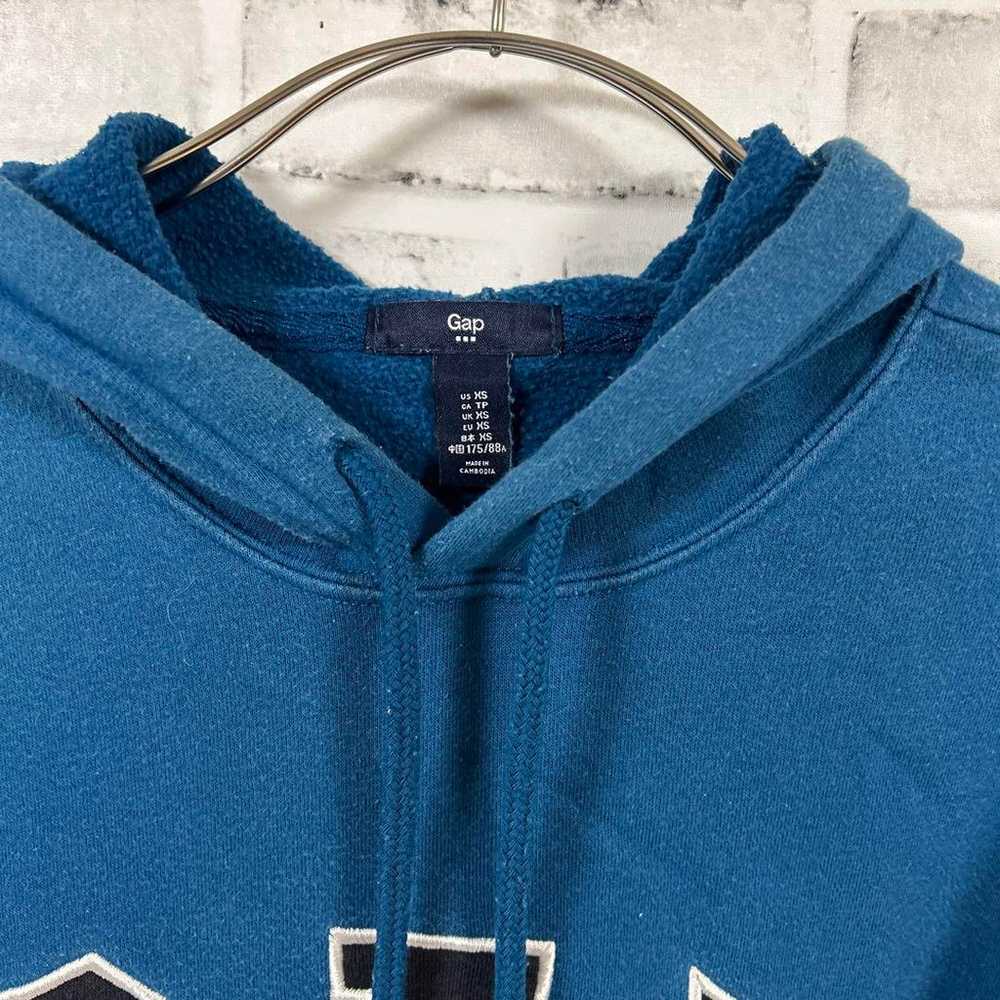 GAP Vintage Hoodie Parka Blue Big Logo - image 7