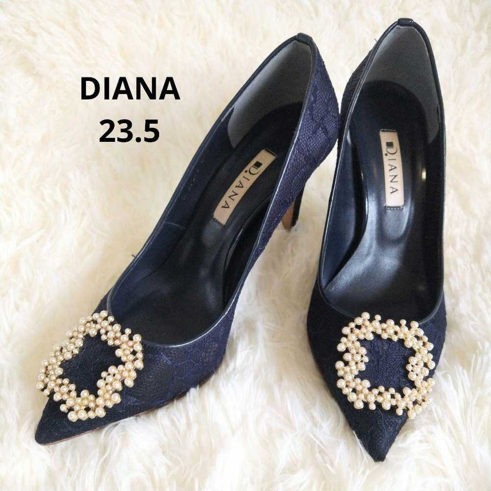 DIANA Diana Pearl Bijou Lace Pumps Pointed Toe - image 1