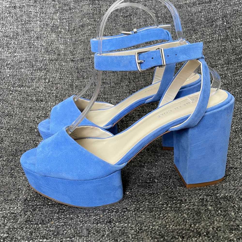 Kenneth Cole Pheonix Heels Persimmon Blue Suede P… - image 11