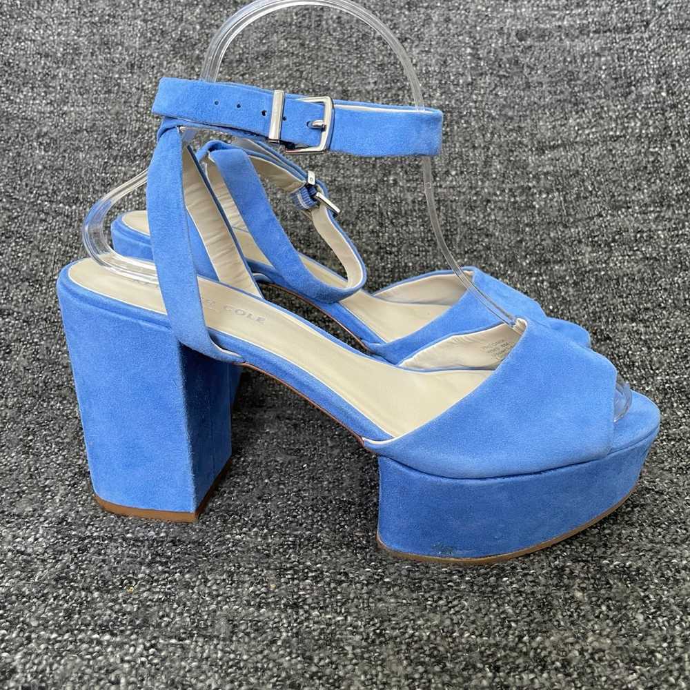 Kenneth Cole Pheonix Heels Persimmon Blue Suede P… - image 1