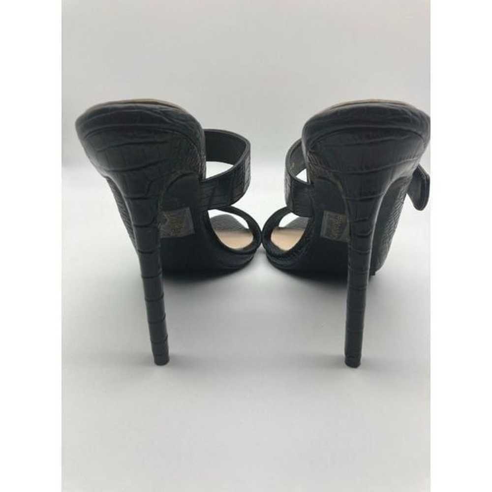 Azalea Wang Darby Black Croc Print Stiletto Heels… - image 9