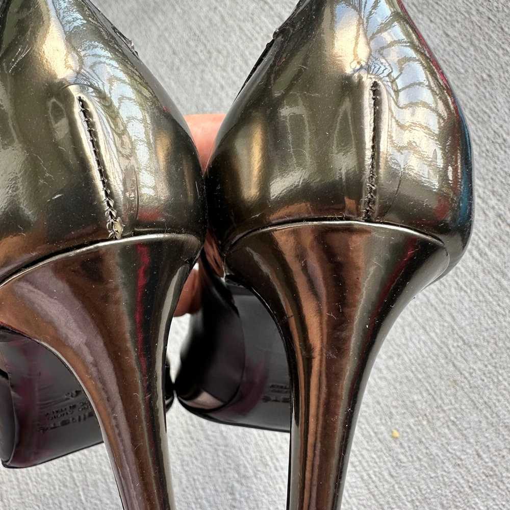 Kalliste Leather Black & Metallic Heels Pump Poin… - image 3