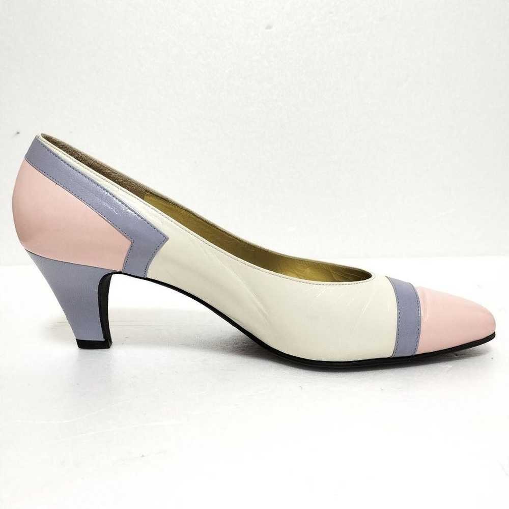 Balenciaga pumps high heel leather white x pink x… - image 3