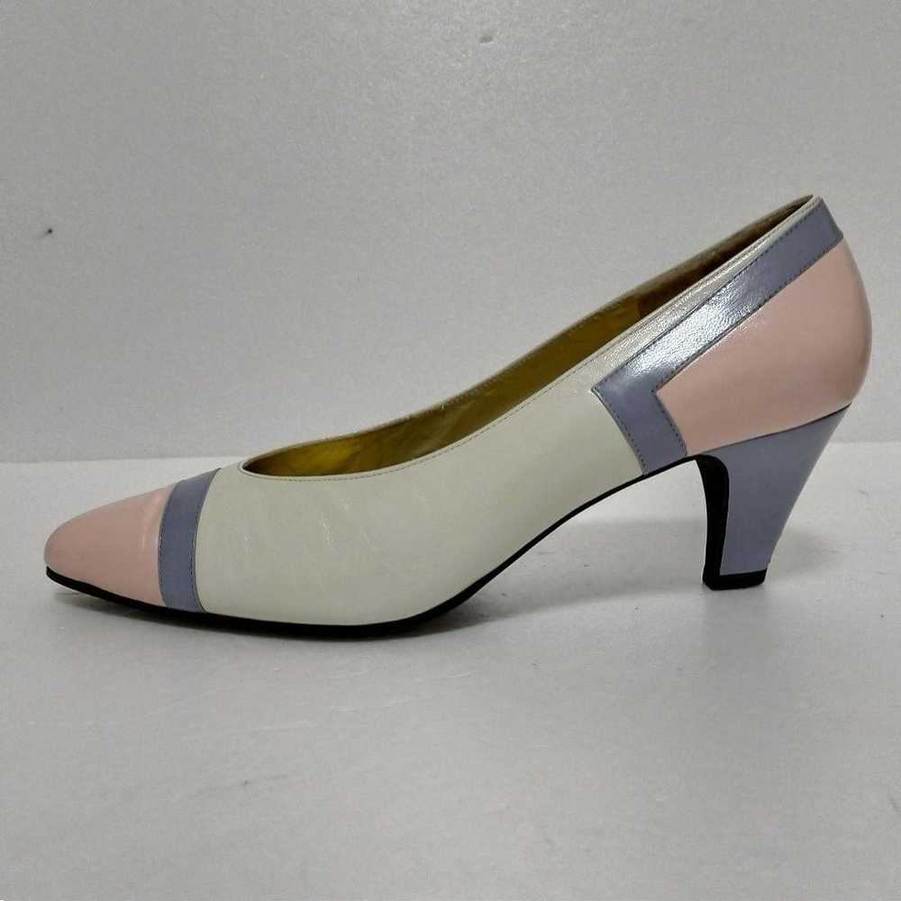 Balenciaga pumps high heel leather white x pink x… - image 4