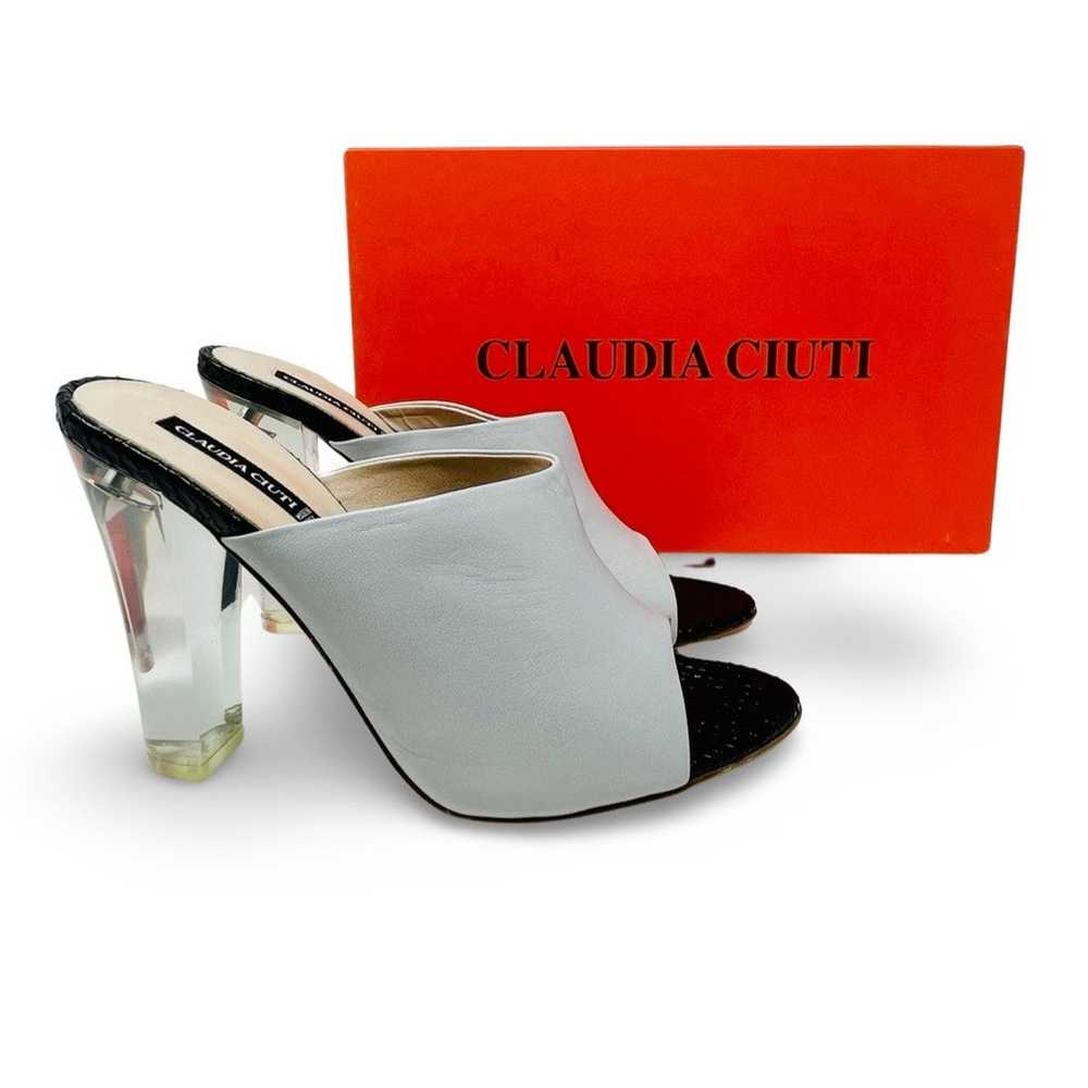 Vintage Y2K Claudia Ciuti Gray Italian Leather Mu… - image 1