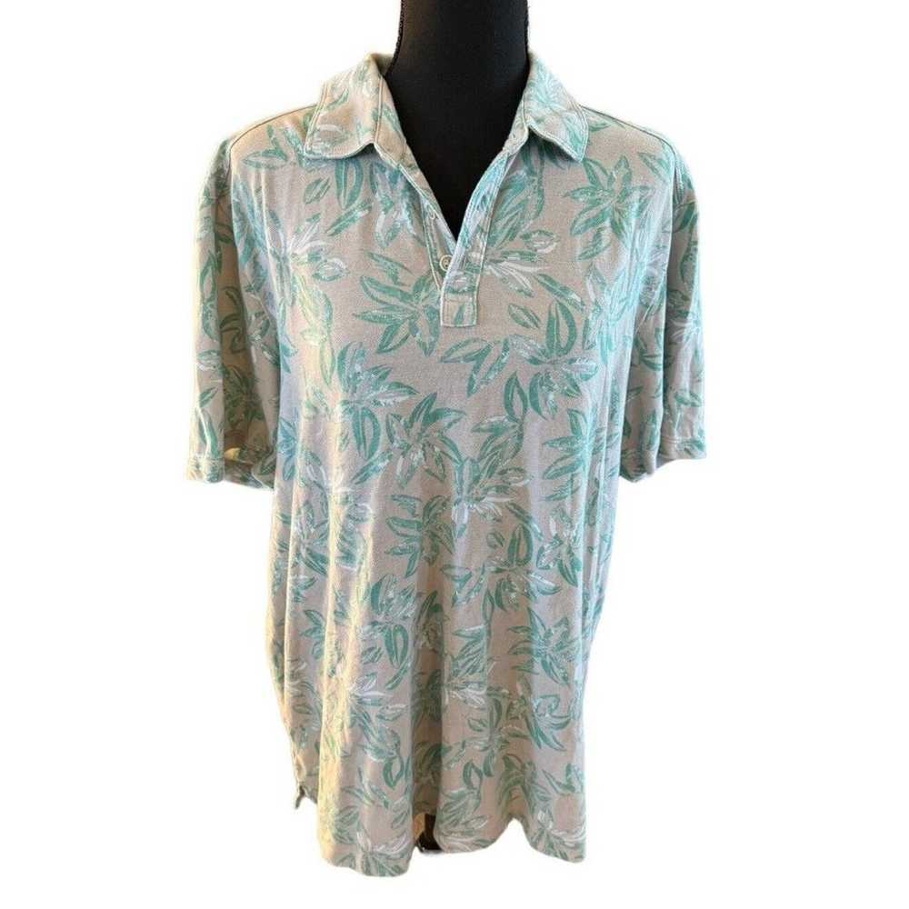 TOMMY BAHAMA Vintage Relax Floral Button Polo Haw… - image 1