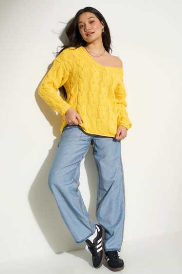 Callahan Alfie Cableknit Sweater - Yellow