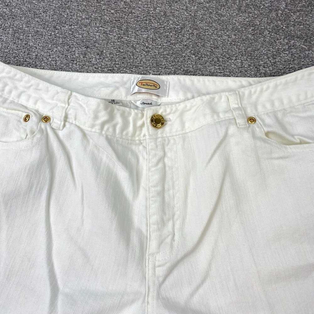 Talbots White Mid Rise Light Wash 5 Pocket Bootcu… - image 2