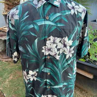 PreOwned Tommy Bahama Hawaiian Print Green Full Bu