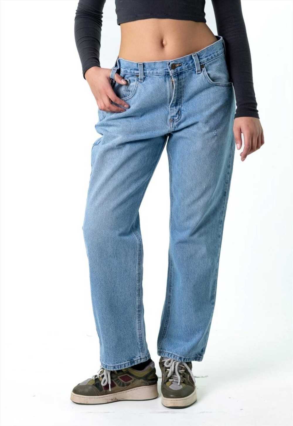 Blue Denim 90s Carhartt Cargo Skater Trousers Pan… - image 2