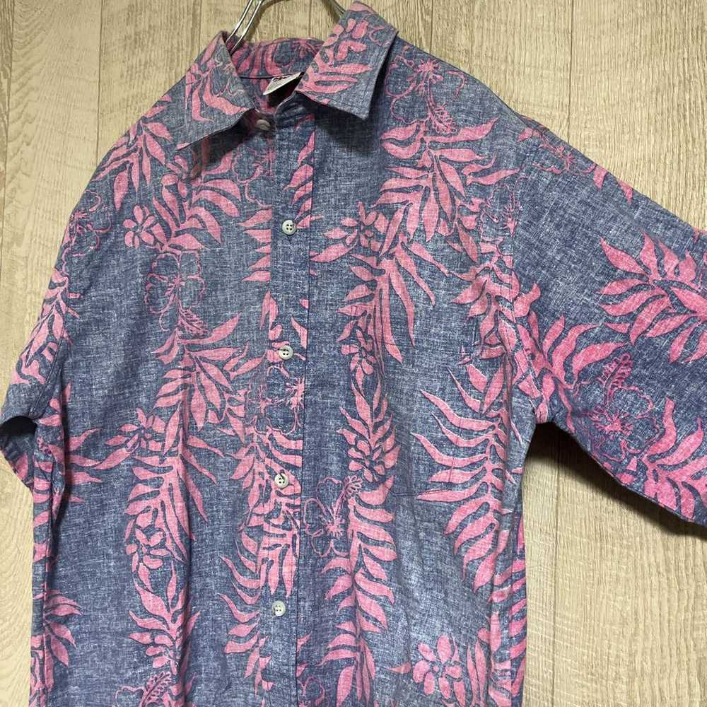 90s USA Made Go Barefoot Aloha Shirt L Full Patte… - image 3