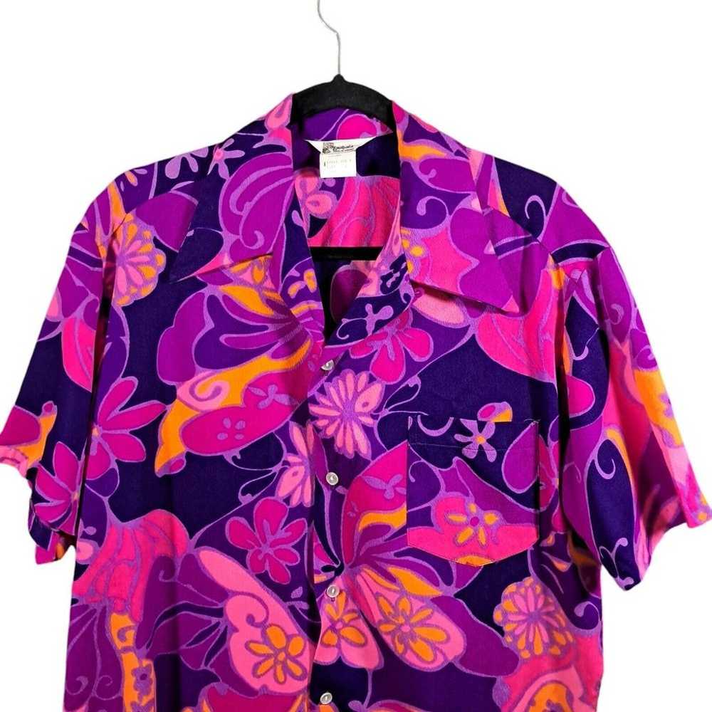 Vintage Lauhala Hawaiian Camp Shirt Mens Large 60… - image 3