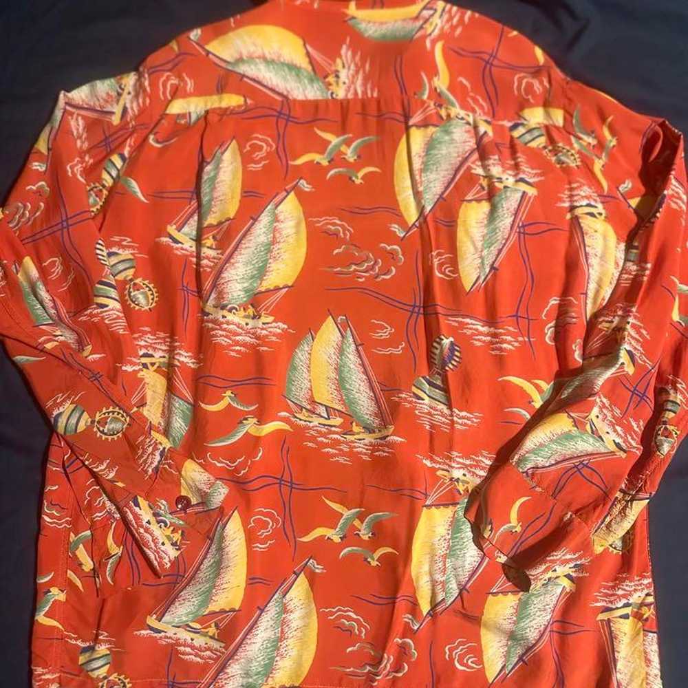 50s long-sleeve aloha shirt. - image 3