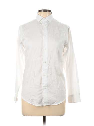 Calvin Klein Women White Long Sleeve Button-Down S