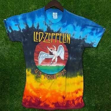 Led Zeppelin 1975 tie-dye T-shirt size S - image 1