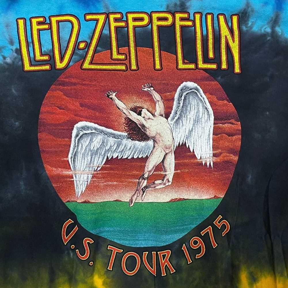 Led Zeppelin 1975 tie-dye T-shirt size S - image 2