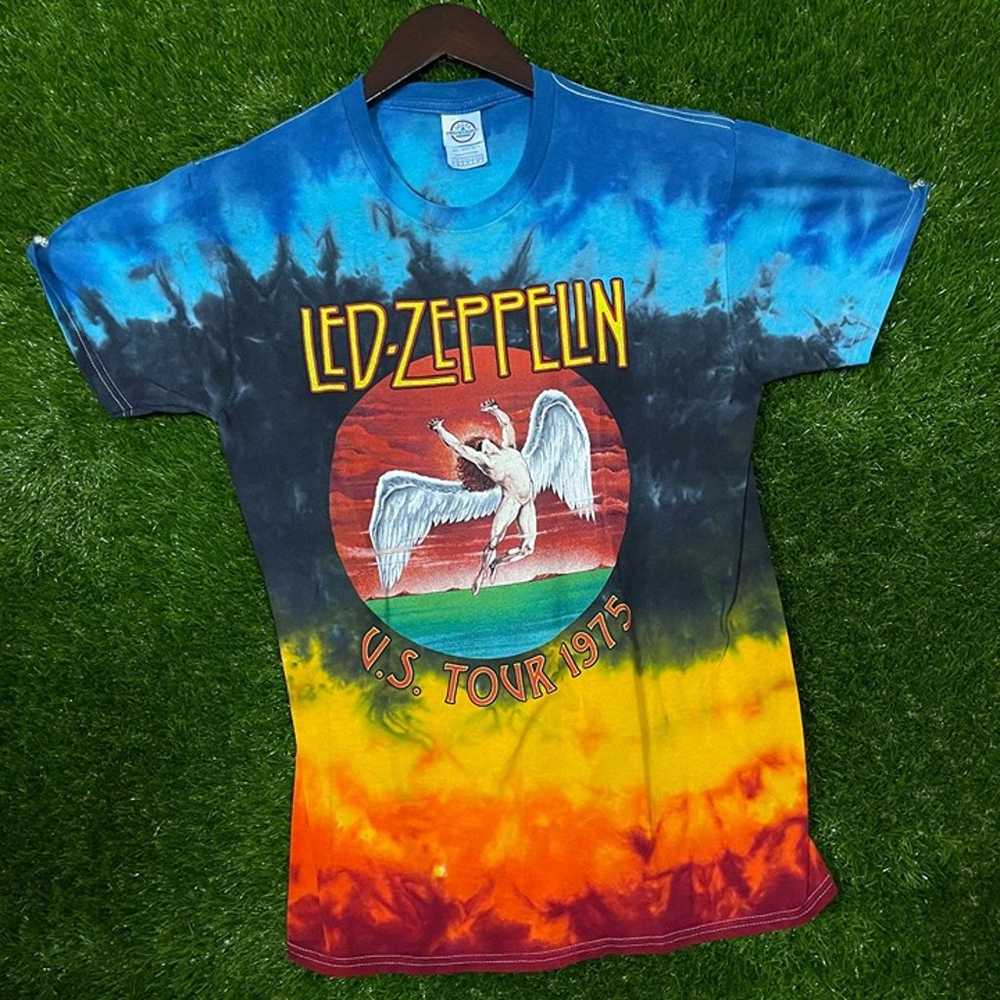 Led Zeppelin 1975 tie-dye T-shirt size S - image 4