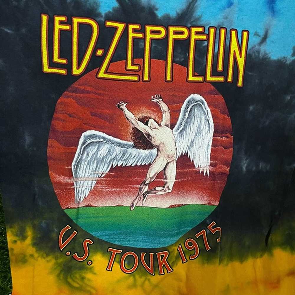 Led Zeppelin 1975 tie-dye T-shirt size S - image 7