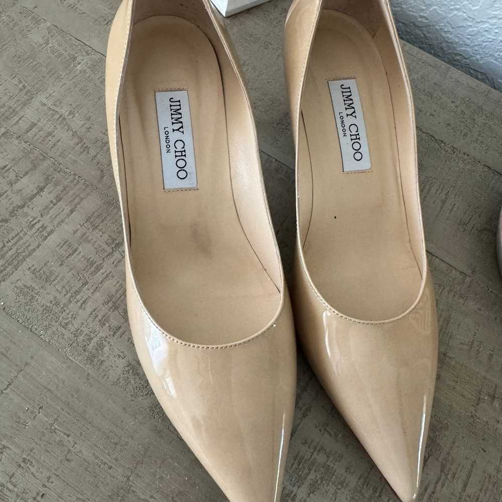 Jimmy Choo low heel nude heels 39.5 - image 3