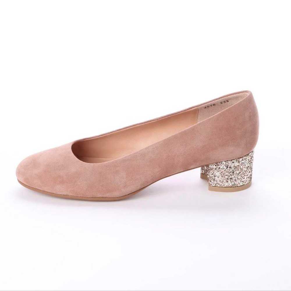 tsumori chisato Beige Suede Glitter Heel Pumps - image 2