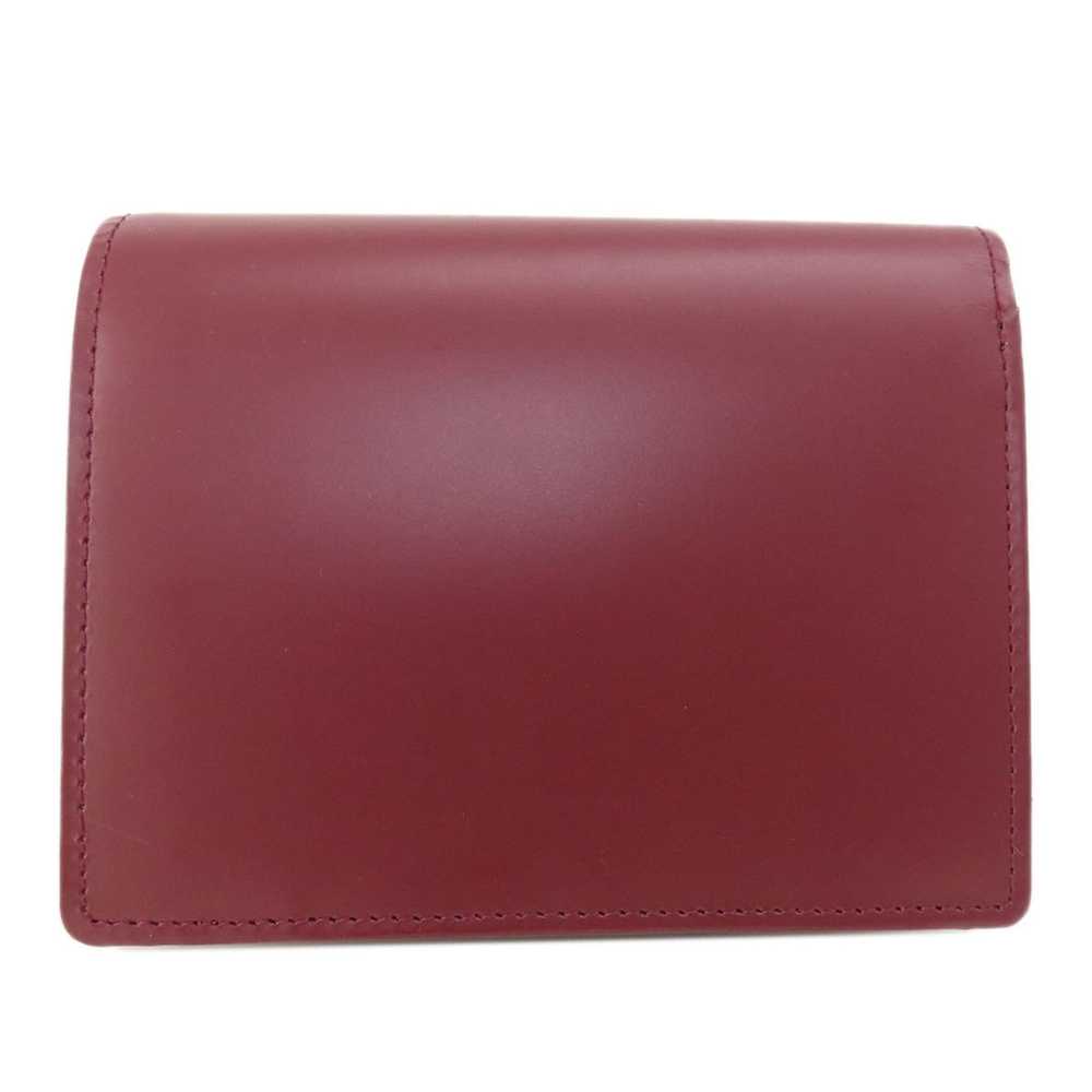 Burberry Nova Check Burgundy Leather Wallet (Pre-… - image 2