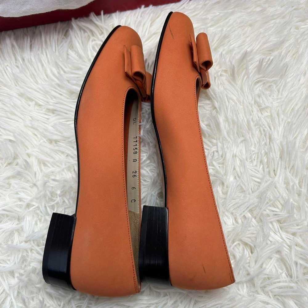 C434 Salvatore Ferragamo Pumps Orange 23cm Nubuck… - image 7