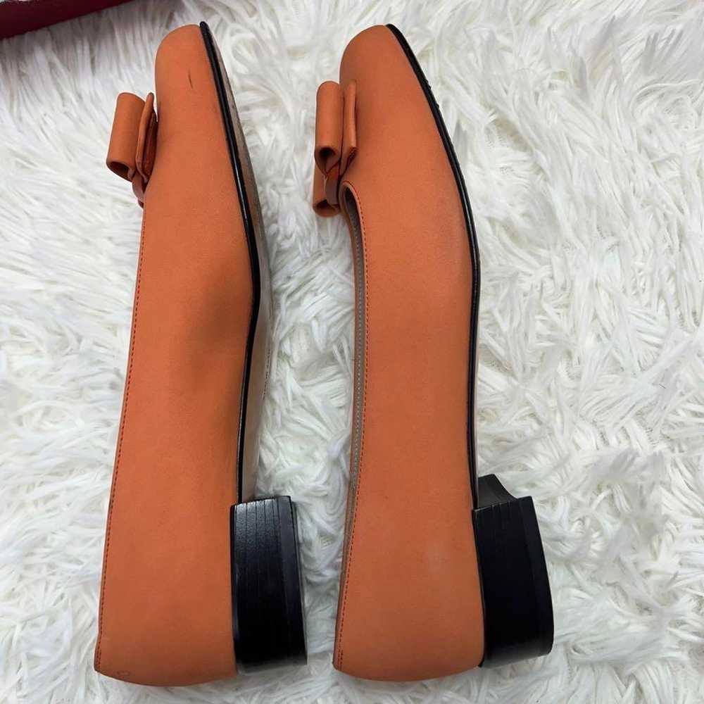 C434 Salvatore Ferragamo Pumps Orange 23cm Nubuck… - image 8