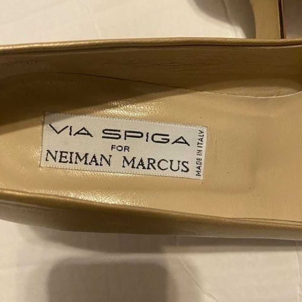 VIA SPIGA For Neiman Marcus Gold Leather Heels Si… - image 8