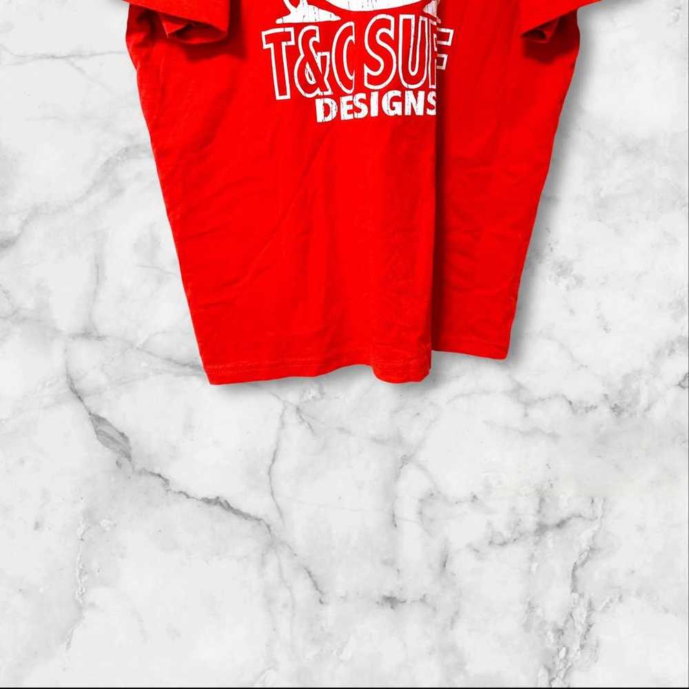 T&C Sufe♡M T-shirt Logo T Short Sleeve Red Big Lo… - image 10