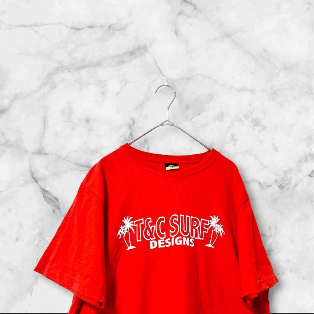 T&C Sufe♡M T-shirt Logo T Short Sleeve Red Big Lo… - image 2