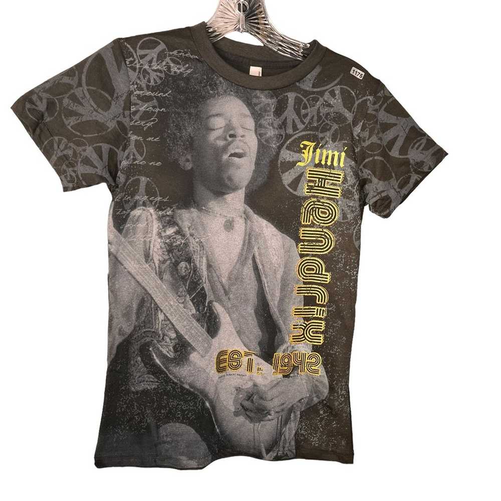 Global Designs JIMI HENDRIX Black Graphic Band Tee - image 1